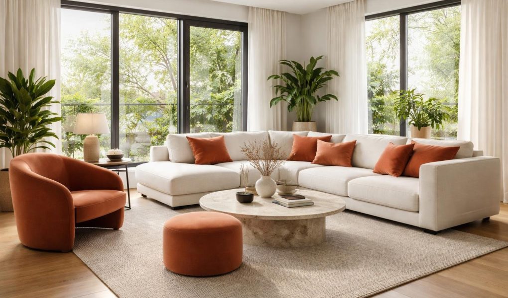 salon-moderne-minimaliste-couleurs-terre-plantes