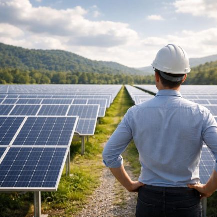 champ-panneaux-solaires-ciel-nuageux