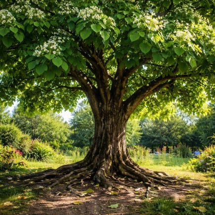 catalpa-majestueux-feuilles-ciel-ete