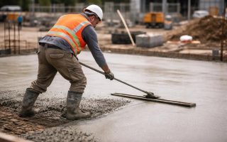 ouvrier-construction-sol-chape-outils