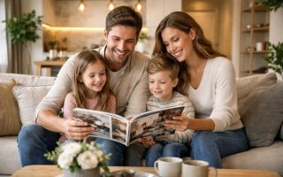 famille-souriante-salon-moderne-meubles-contemporains