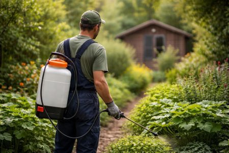 jardinier-vetements-travail-sprayer-jardin-luxuriant