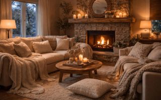 salon-chaleureux-coussins-feu-cheminee