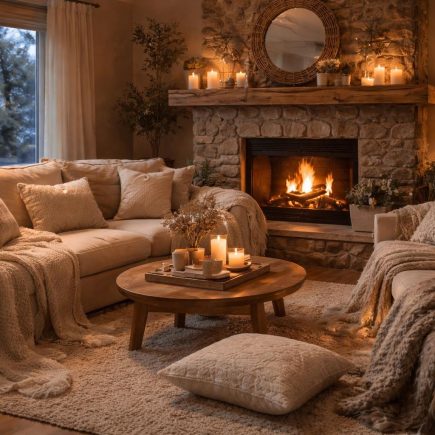 salon-chaleureux-coussins-feu-cheminee
