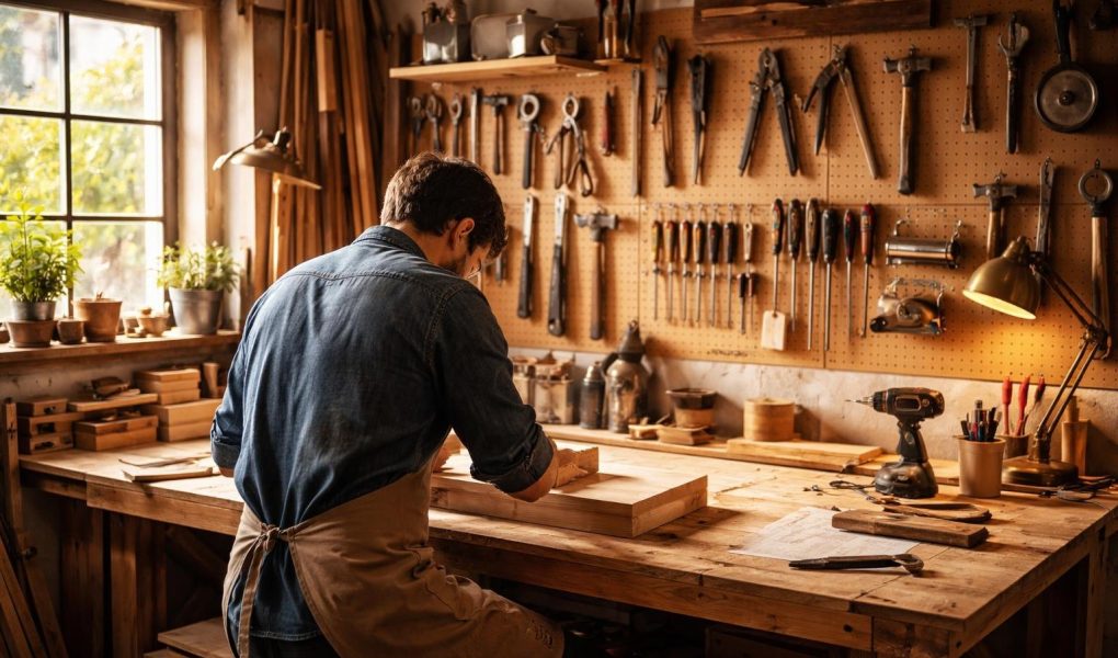 atelier-bricolage-outils-personne-etabli