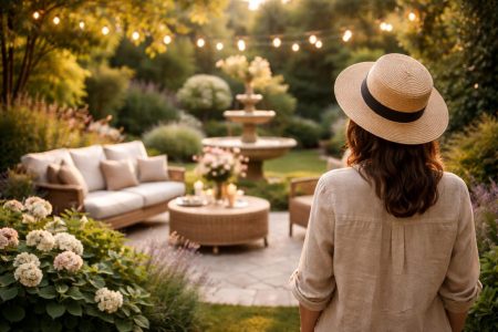 jardin-meubles-fontaine-personne-ambiance