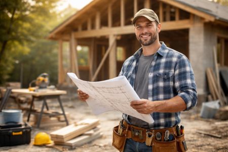 homme-tenue-bricolage-plans-renovation-maison