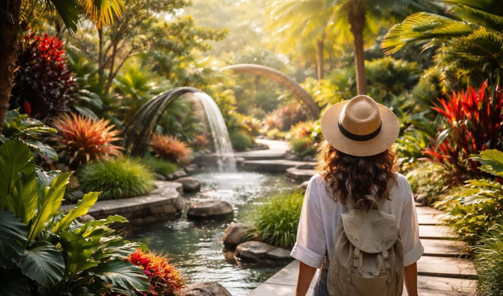 personne-jardin-moderne-plantes-exotiques