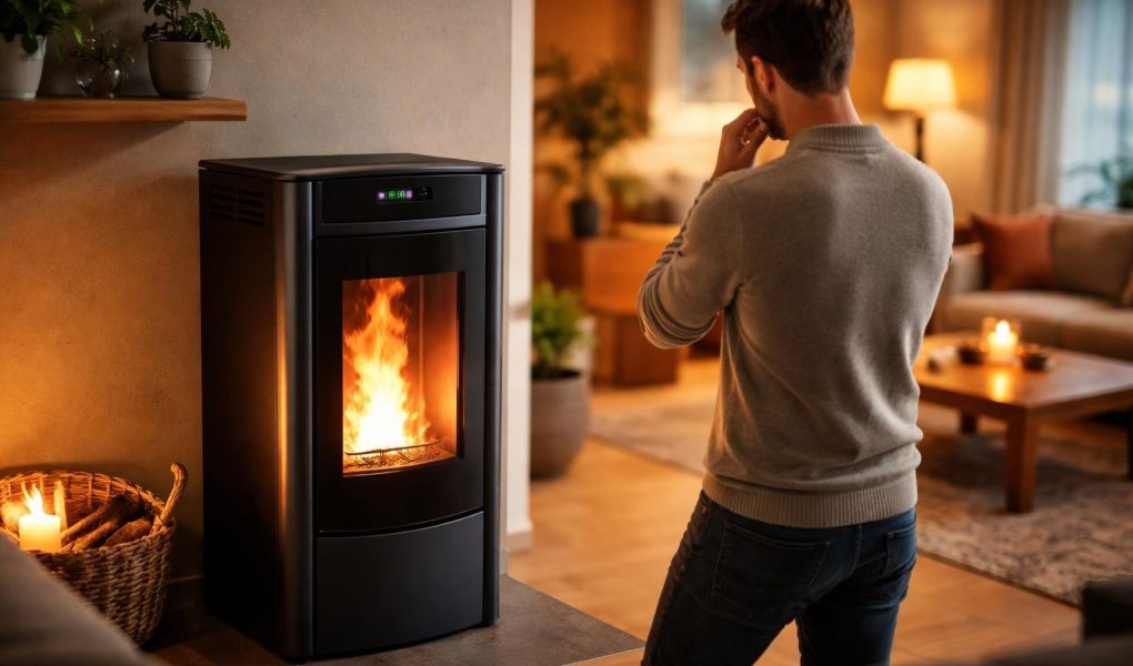 poele-pellets-personne-salon-chaleureux